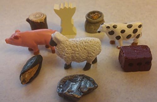 Agricola : Deluxe Realistic Resource and Animal Bundle (192 Total)