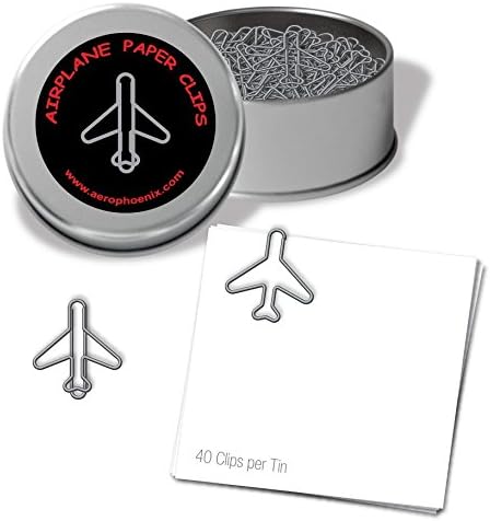 Gifts For Aviators Airplane Silver Paper Clips