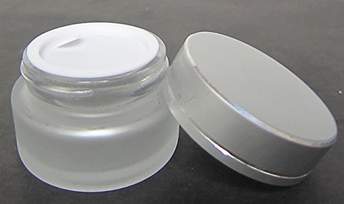 Moyishi Matte Glass 4 oz Amber Salve Jar w/ Silver Lid 4 pk