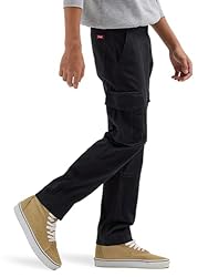 Wrangler Authentics Boys' Cargo Pant, Black, 7