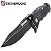 Steinbrucke Tactical Knife Spring Assisted Opening Pocket Knife Folding Stainless Steel 8Cr13Mov 3.4'' Blade, with Reversible Clip - Good for Hunting Camping Survival Outdoor and Everyday Carry primary