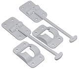Hamilton Bowes 2 Pack: RV T-Style Door Holder Catch 6" for Latch Holder Camper Trailer Cargo Hatch White
