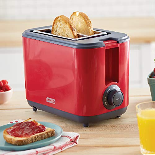 Dash 2 Slice, Extra Wide Slot Easy Toaster with Cool Touch + Defrost Feature, for Bagels