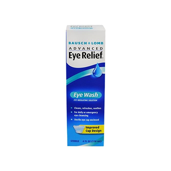 Bausch & Lomb Advanced Eye Relief Eye Wash, 4-Ounce Bottles (Pack of 6)