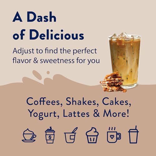 JORDAN’S SKINNY SYRUPS SUGAR FREE COFFEE SYRUP, BUTTER TOFFEE FLAVOR DRINK MIX, ZERO CALORIE FLAVORING FOR LATTES, PROTEIN SHAKE, FOOD & MORE, GLUTEN FREE, KETO FRIENDLY, 25.4 FL OZ, 1 PACK