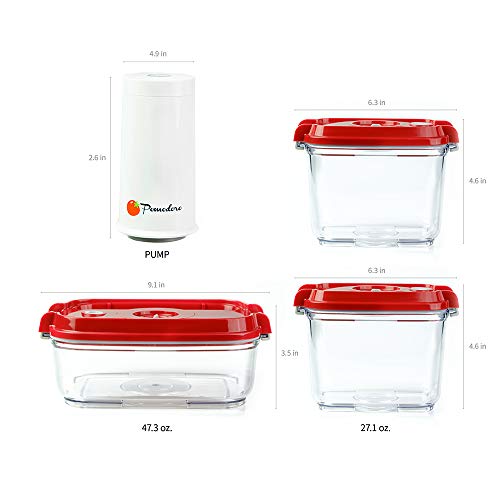 Pomodoro Food Preserver Container Set Food Storage Vacuum Seal