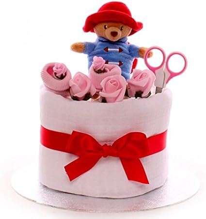 Adorable Ours Paddington Mini Gateau De Couches Pour Bebe Fille Livraison Gratuite Cadeau De Naissance Amazon Fr Bebes Puericulture