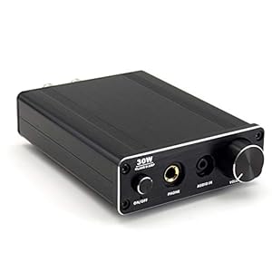 FeinTech AVS00100 Digital Mini HiFi audio versterker Class-D 30W stereo inclusief voeding met hoofdtelefoonversterker…