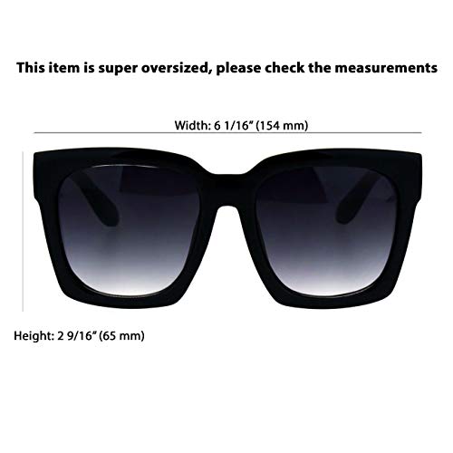 SUPER-Oversized-Square-Sunglasses-Womens-Modern-Hipster-Fashion-Shades