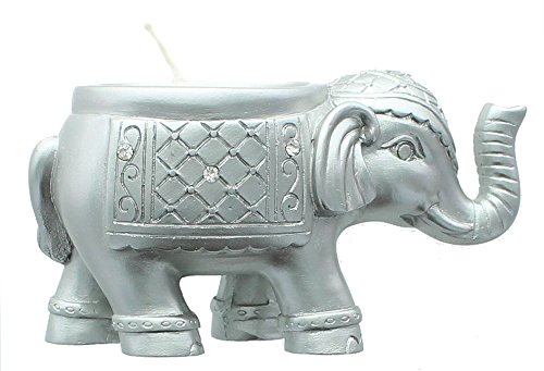 Good Luck Silver Indian Elephant Candle Holder. Size Is 3 3/4" X 1 3/4" Tall.
