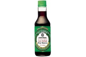 NINOHA Kikkoman Soy Sauce Less Sodium 10 oz (Pack of 2)