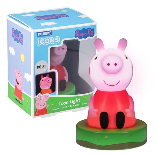 Peppa Pig Icon Light - Offiziell lizenzierte freistehende Schreibtischleuchte, Spielzimmerdekoration und Merchandise für Jungen und Mädchen, Paladone