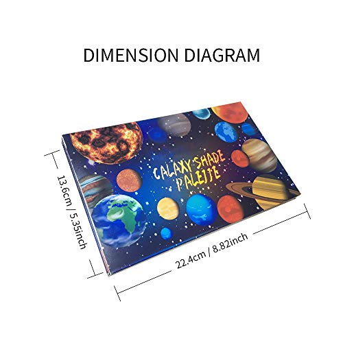 FREEORR 18 Colors Galaxy Shade Palette, Long Lasting Waterproof Multi Reflective Shimmer Matte Glitter Pressed Pearls Eyeshadow Makeup Pallet