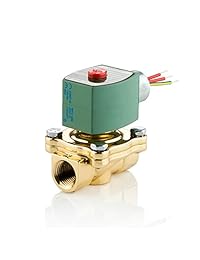 Asco, 8210 G094 120/60,110/50 cuerpo de latón Pilot Operated Válvula Solenoide de servicios generales, 1/2" Tamaño de tubo, de 2 Vías normalmente cerrado, butylene Sellado de nitrilo, 150 psi Presión máxima de aire, 5/8" orificio, 4 CV Flow, 120