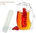 Fondrren Fruit Infuser water Pitcher With Free Ice Core | Best for Making Flavored Fruit Infusion Water Tea and More |Made With Clear Acrylic BPA Free Plastic Large 2.9 Quart (2.75 L)