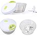 Manual Food Chopper Processor for Onion Garlic Lettuce Tomato, Hand Pulled Vegetable Cutter Mincer Slicer for Easy Preparation | Kitchen Use Mixer Blender Dicer Spices Nuts by Leafeezi