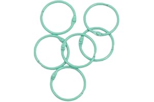 Craftelier - Set of 6 Metal Binding Rings for Scrapbooking, Card Making and other Craft Projects | Rings for Photo Albums, No