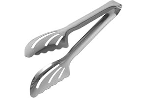 HOLIDYOYO Buffet Tongs Stainless Steel Grilling Tong for Cooking BBQ Salad and Bread Non- Food Clips Versatile