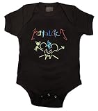 Metallica Crayon Unisex Baby Romper Infant Bodysuit, Black