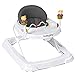 BABY JOY Baby Walker, Foldable Activity Walker Helper with Adjustable Height, Baby Activity Walker with High Back Padded Seat & Bear Toys, Gray