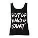 Boomboom Women Workout Gym Clothes Yoga Fitness Tank Shirts Vest (S, Black)