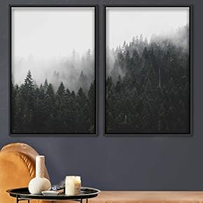 signwin 2 Piece Framed Canvas Wall Art Misty...