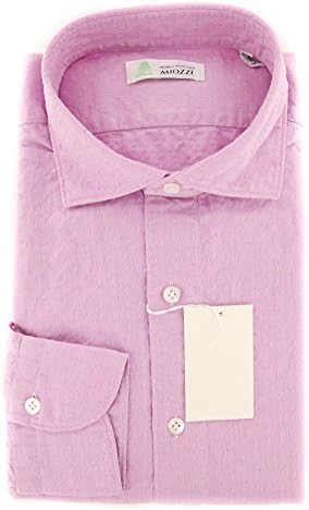 New Finamore Napoli Pink Foulard Slim Shirt 15.75/40