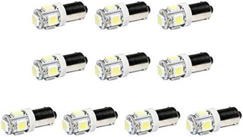 Amazon 10個セット 24v Smd5連 G14 Ba9s T8 5 Led 電球 トラック デコトラ ダンプ バス 大型車用 ホワイト 無極性 汎用バルブ 車 バイク