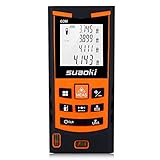 SUAOKI S9 198ft Portable Laser Distance Measure, Laser Measure with 2 Bubble Levels,Pythagorean Mode and Area, Volume Calculation and Range Finder/Digital Tape Measure