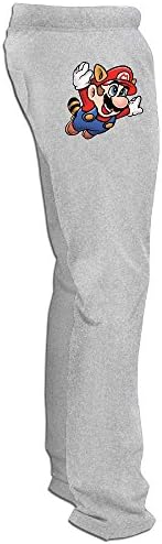 DHome Men's Running Pants Marios Flying Bros Ash L
