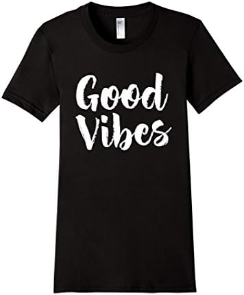 Women's Good Vibes Only Peace Graphic Design Print Tee T Shirt Men XL Black