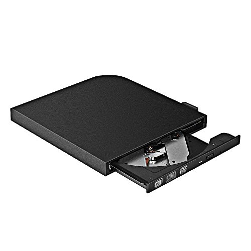 Slim External Type-C DVD RW, USB External DVD Burner with Type C & Type A Port, Portable Optical Drive CD DVD Writer/Rewriter/Player for Windows XP/2003/Vista/Wins7/8/10 Linux Mac 10 OS