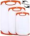 3 Piece Plastic Cutting Board Set for Kitchen with Deep Drip Juice Groove and Non Slip Feet Dishwasher Safe Small Medium and Large Boards
