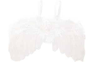 Nishine 2 PACK White Newborn Fuzzy Feather Angel Wings + Headband Set for Baby Cosplay Girls Costume Photography