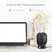 Ceramic Portable Space Heater Fan, Chuntianli Mini Electric Oscillating Heater 600W, 2 Mode Fast Heating, Auto Shut, Safe Tip-Over, Overheat Protection-For Office Desk Home Indoor Use, Black