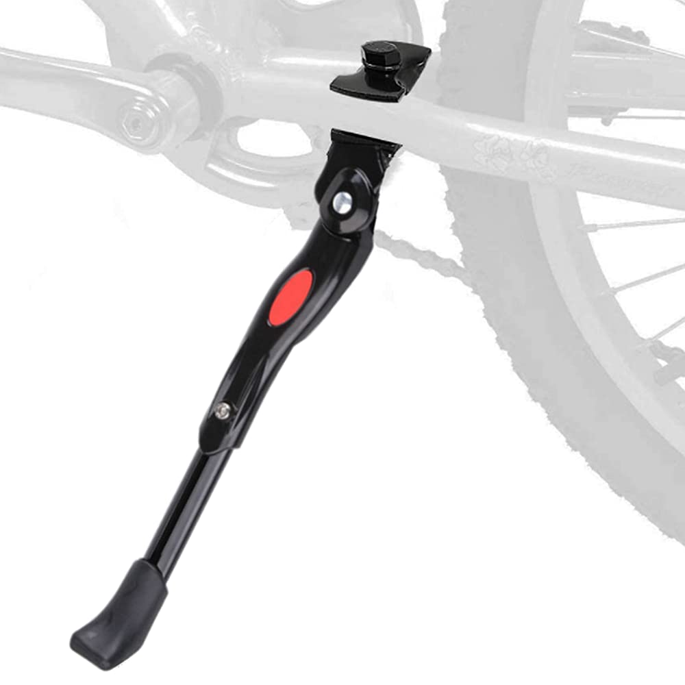 Bike Kickstand, HJUWANG Adjustable Bike Stand Kick, Aluminium Alloy Bike Kick Stand for Mountain Bike,Road Bike and Folding Bike of 22"-24"-26"-28" Wheel Size