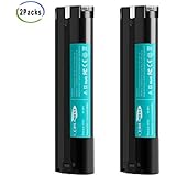 Creabest New 2 Packs 3500mAh 9.6V Replacement Battery Compatible with Makita 9000 9000 9001 9002 9033 9600 96003 193890-9 192696-2 632007-4 Ni-MH Battery Pack