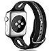 KOLEK Sport Bands Compatible with Apple Watch 42mm/44mm, Soft Silicone Replacement Bands Compatible with iWatch 1/2/3/4, M/L, Black/Grey
