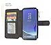 Hynice S8 Plus Wallet case,Galaxy S8 Plus Case PU Leather Detachable Magnetic With 14 Flip Card Holder Removable Slim Back Cover Zipper Pocket Kickstand for Samsung Galaxy S8 Plus (14Card-Black)