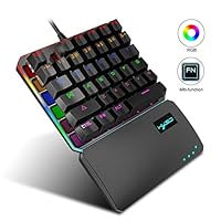 Fewao Custom Wired Backlit Mechanical Feel Gaming Keyboard and Mouse Set for PS4/PS3/xbox One/Switch