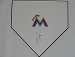 Dee Gordon Signed Home Plate Miami Marlins Autographed Star - MLB Game Used Bases