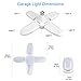 ON'H LED Garage Lights 2 Pack 60W E26/E27 6000LM, Deformable LED Garage Ceiling Lights with 4 Adjustable Panels, LED Shop Light 6500K Daylight for Garage Workshop Basement Warehouse