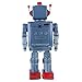 MagiDeal Retro Blue Tin Toy 12'' Electron Robot with Openable Doors on Chest Operated by 2 ''D'' Battery - Walking, Rotating Torso, Sounds