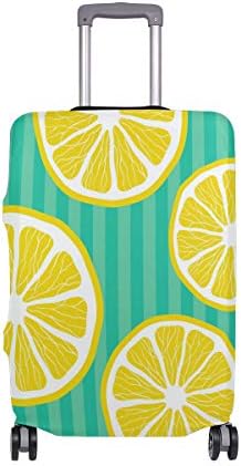 Lemons Pattern Travel Luggage Cover Stretchable Polyester Suitcase Protector Fits 22-24 Inches Luggage