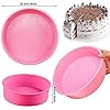 SUNSK Silicone Cake Molds 8 Inch Round Cake Tins Non Stick Baking Molds Bakeware Tray for Chocolate Cookies Breads Pie…