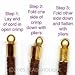Gold Plated Foldover 3mm Cord Ends For Leather (X50)