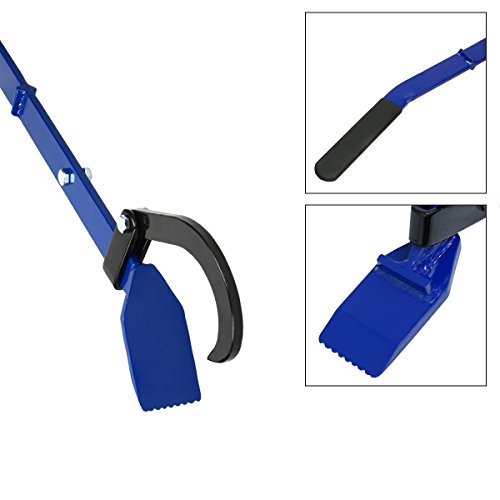 ECD Germany Fällheber mit Wendehaken - 80cm - aus Stahl - gummierten Handgriff - max. Belastung 500 kg - Stammwender… – Bild 5