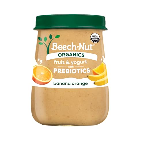 Beech-Nut Organic Fruit & Yogurt Baby Food Jars with Prebiotics, Organic Banana…