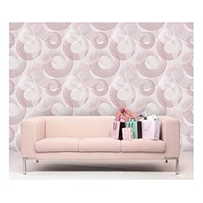 Large Wall Mural - Abstract Semi Circles | Self-Adhesive Vinyl Wallpaper/Removable Modern Decorating Wall Art - 66" x 96"