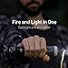 Power Practical Sparkr - USB Rechargeable Flashlight, Windproof Electric Plasma Lighter & Lantern in One - USB Electric Arc Lighter with User-Replaceable 18650 cell - Silver